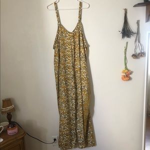 yellow gold floral jumpsuit